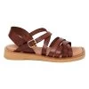 Leder-Sandalen In Braun