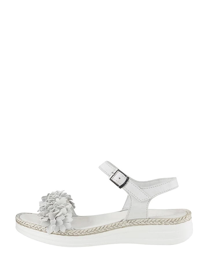 Andrea Conti Leder-Sandalen In Weiß 1 Andrea Conti Leder-Sandalen In Weiß