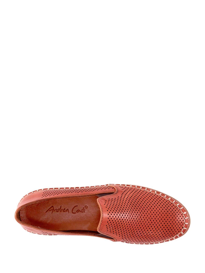 Andrea Conti Leder-Slipper In Rot 5 Andrea Conti Leder-Slipper In Rot – Bild 5