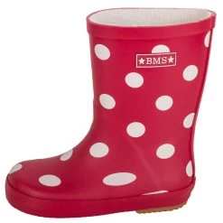 Gummistiefel "Naturkautschuck" In Rot Mit Punkten -Günstiges Schuh Himmel Geschäft bms sailing wear gummistiefel naturkautschuck in rot mit punkten 2