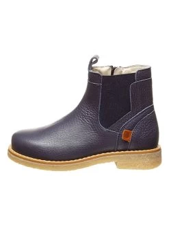Leder-Chelsea-Boots In Dunkelblau
