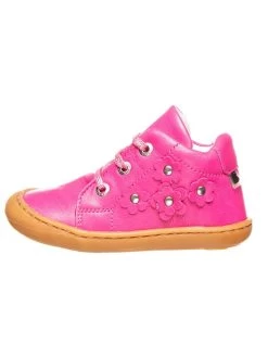 Leder-Sneakers In Pink