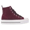 British Knights Sneaker Kaya Mid In Kirschrot/cheetah