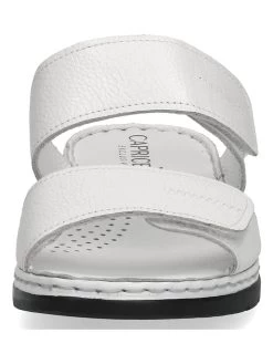 Caprice Leder-Pantoletten "Karin" In Weiß -Günstiges Schuh Himmel Geschäft caprice leder pantoletten karin in weiss 3