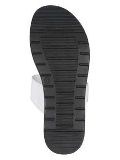 Caprice Leder-Pantoletten "Karin" In Weiß -Günstiges Schuh Himmel Geschäft caprice leder pantoletten karin in weiss 4