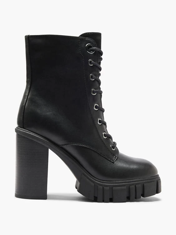 Catwalk Schnürstiefelette Schwarz 1 Catwalk Schnürstiefelette Schwarz
