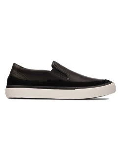 Clarks Leder-Slipper "Aceley Step" In Schwarz