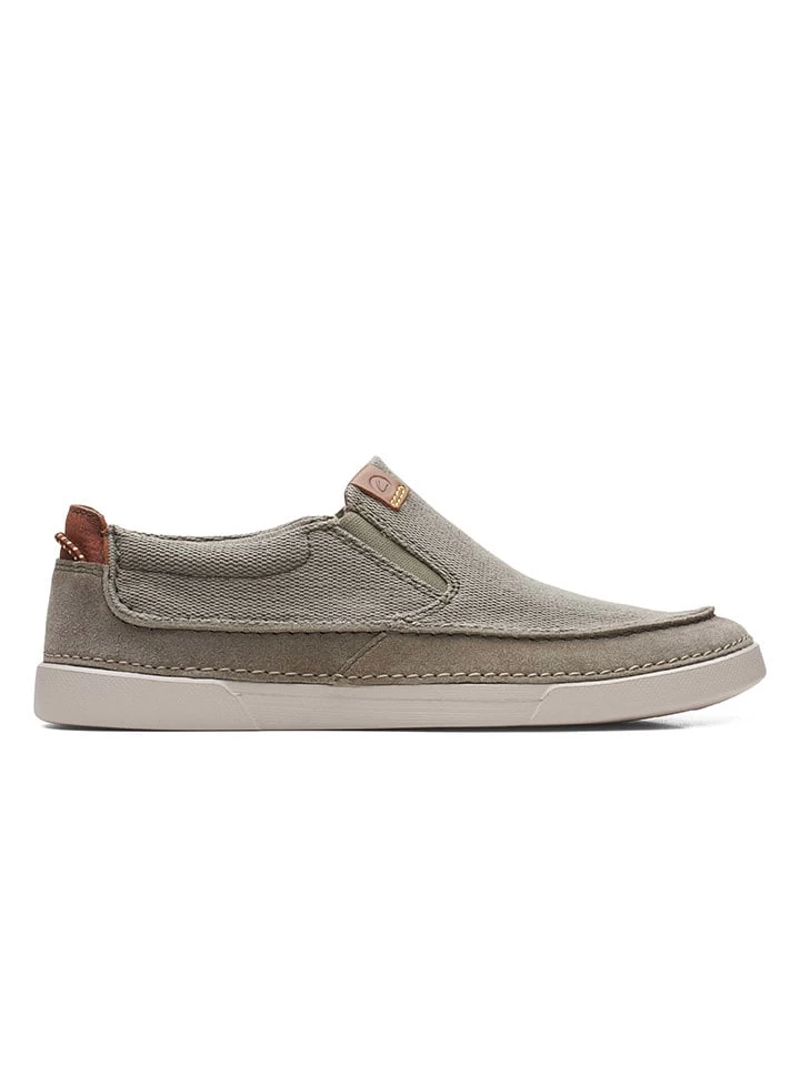 Clarks Leder-Slipper In Grau 1 Clarks Leder-Slipper In Grau