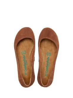 Leder-Ballerinas In Hellbraun -Günstiges Schuh Himmel Geschäft comfortfusse leder ballerinas in hellbraun 3