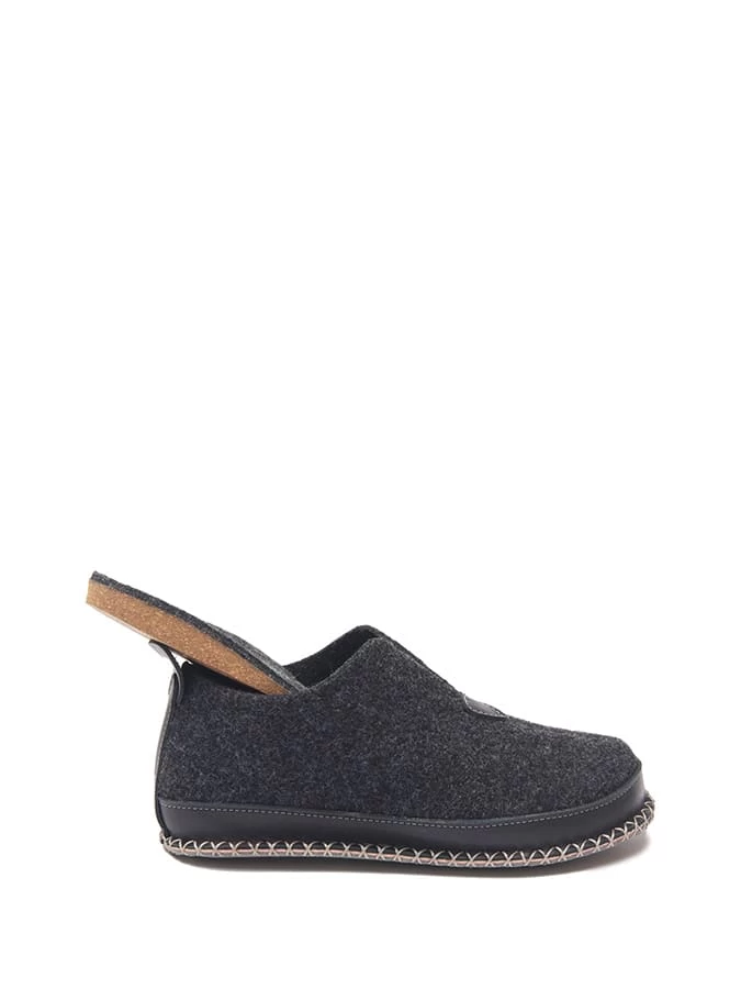 Woll-Hausschuhe In Dunkelgrau 4 Woll-Hausschuhe In Dunkelgrau – Bild 4