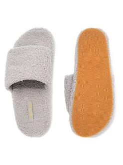 Hausschuhe "Pool Teddy 2" In Grau -Günstiges Schuh Himmel Geschäft flip flop hausschuhe pool teddy 2 in grau 2