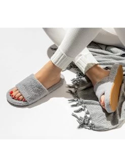 Hausschuhe "Pool Teddy 2" In Grau -Günstiges Schuh Himmel Geschäft flip flop hausschuhe pool teddy 2 in grau 4