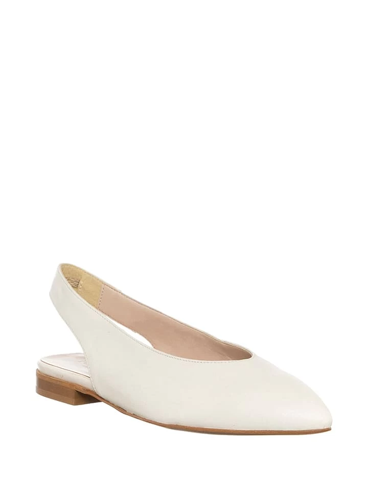 Leder-Ballerinas In Weiß 2 Leder-Ballerinas In Weiß – Bild 2