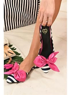 Fox Sling-Ballerinas In Weiß/ Schwarz/ Pink 7 Fox Sling-Ballerinas In Weiß/ Schwarz/ Pink -Günstiges Schuh Himmel Geschäft fox sling ballerinas in weiss schwarz pink 3