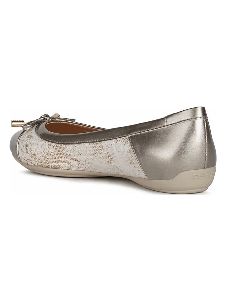 Geox Ballerinas "Charlene" In Silber/ Beige 3 Geox Ballerinas "Charlene" In Silber/ Beige – Bild 3
