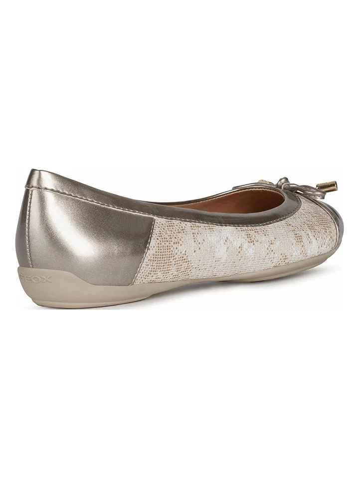 Geox Ballerinas "Charlene" In Silber/ Beige 4 Geox Ballerinas "Charlene" In Silber/ Beige – Bild 4