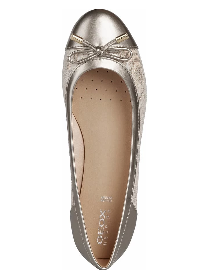 Geox Ballerinas "Charlene" In Silber/ Beige 5 Geox Ballerinas "Charlene" In Silber/ Beige – Bild 5