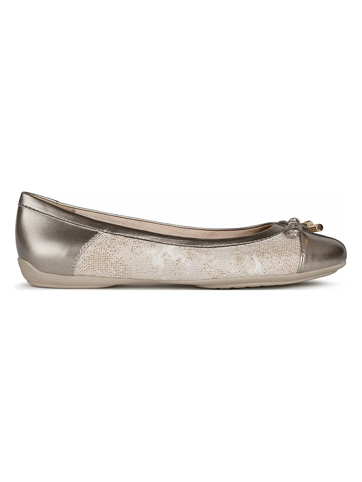 Geox Ballerinas "Charlene" In Silber/ Beige 1 Geox Ballerinas "Charlene" In Silber/ Beige