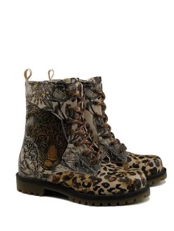 Boots In Beige/ Bunt