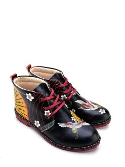 Schnürschuhe In Schwarz/ Bunt