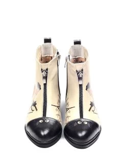 Stiefeletten In Beige/ Schwarz/ Bunt -Günstiges Schuh Himmel Geschäft goby stiefeletten in beige schwarz bunt 3