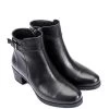 Leder-Stiefeletten In Schwarz
