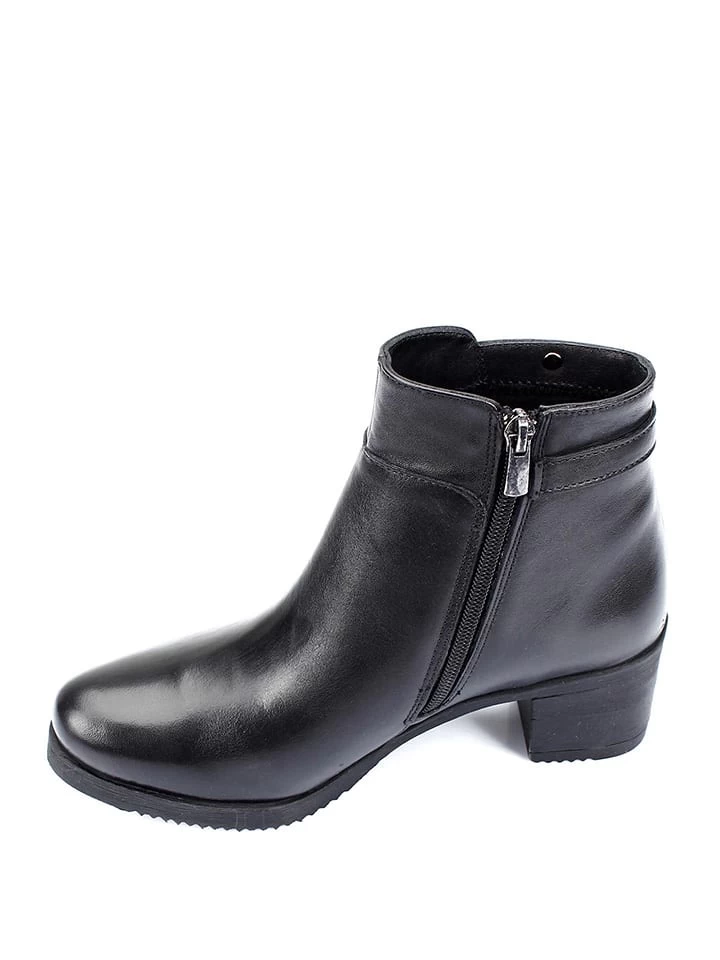 Leder-Stiefeletten In Schwarz 3 Leder-Stiefeletten In Schwarz – Bild 3