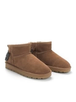 Leder-Winterboots "Gunhilde" In Hellbraun