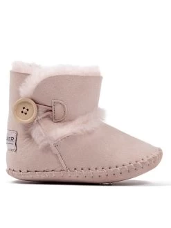 Lammfell-Babyschuhe "Booty" In Rosa