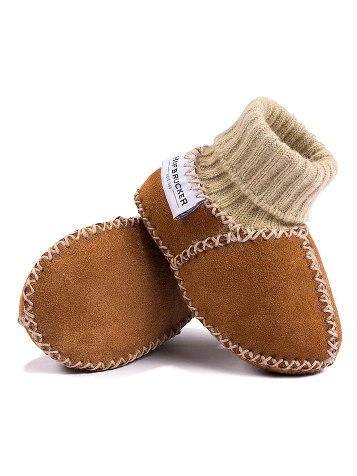 Lammfell-Hausschuhe In Hellbraun 3 Lammfell-Hausschuhe In Hellbraun – Bild 3