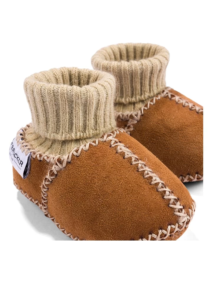 Lammfell-Hausschuhe In Hellbraun 4 Lammfell-Hausschuhe In Hellbraun – Bild 4