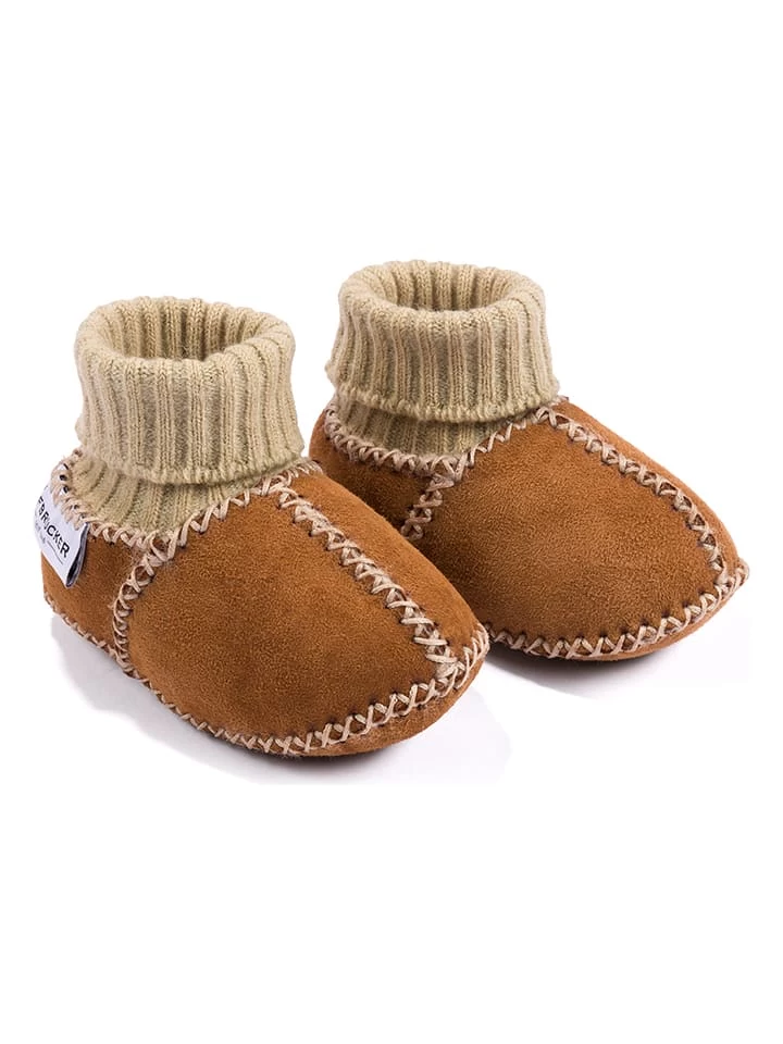 Lammfell-Hausschuhe In Hellbraun 1 Lammfell-Hausschuhe In Hellbraun