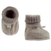 Joha Booties Krabbelschuhe Merino-Wolle In Sesam Melange