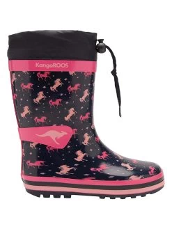 KangaRoos Gummistiefel In Dunkelblau/ Pink -Günstiges Schuh Himmel Geschäft kangaroos gummistiefel in dunkelblau pink 7