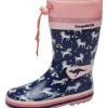 KangaRoos Gummistiefel "Summerrain" In Dunkelblau/ Rosa