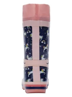 KangaRoos Gummistiefel "Summerrain" In Dunkelblau/ Rosa -Günstiges Schuh Himmel Geschäft kangaroos gummistiefel summerrain in dunkelblau rosa 2