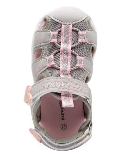 KangaRoos Halbsandalen "K-Mini" In Grau/ Rosa -Günstiges Schuh Himmel Geschäft kangaroos halbsandalen k mini in grau rosa 5