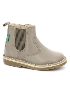 Kickers Leder-Chelsea-Boots "Maelio" In Taupe
