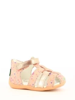 Kickers Leder-Halbsandalen "Bigflo 2" In Rosa