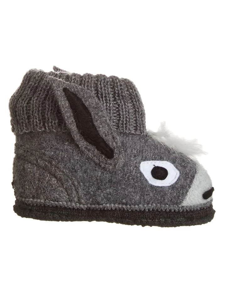 Hüttenschuhe "Esel" In Grau 2 Hüttenschuhe "Esel" In Grau – Bild 2