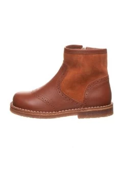 Leder-Boots In Hellbraun