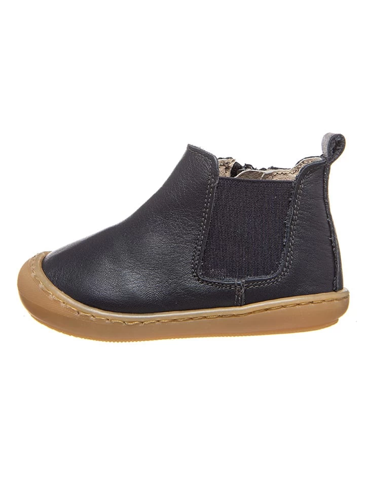 Leder-Chelsea-Boots In Grau 1 Leder-Chelsea-Boots In Grau