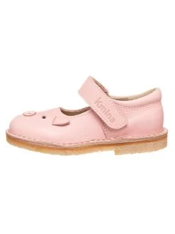 Leder-Spangenballerinas In Rosa