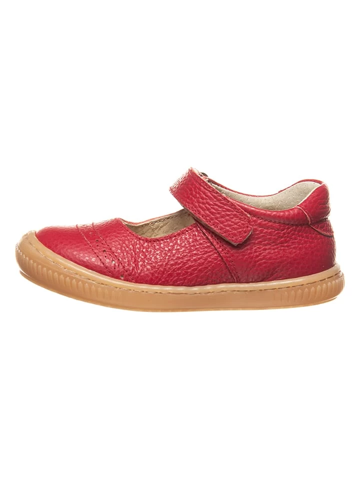Leder-Spangenballerinas In Rot 1 Leder-Spangenballerinas In Rot