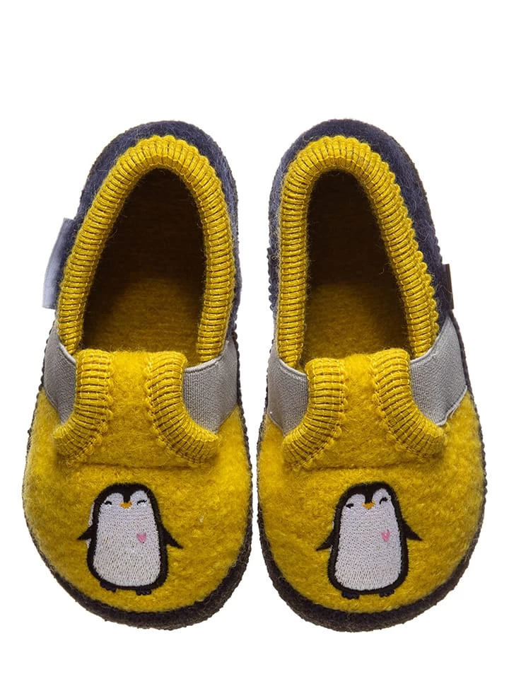 Hausschuhe In Gelb/ Dunkelblau 6 Hausschuhe In Gelb/ Dunkelblau – Bild 6