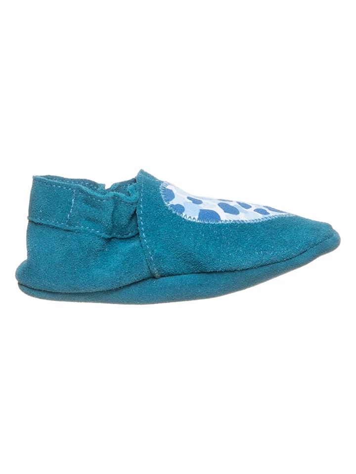 Leder-Krabbelschuhe In Blau 2 Leder-Krabbelschuhe In Blau – Bild 2