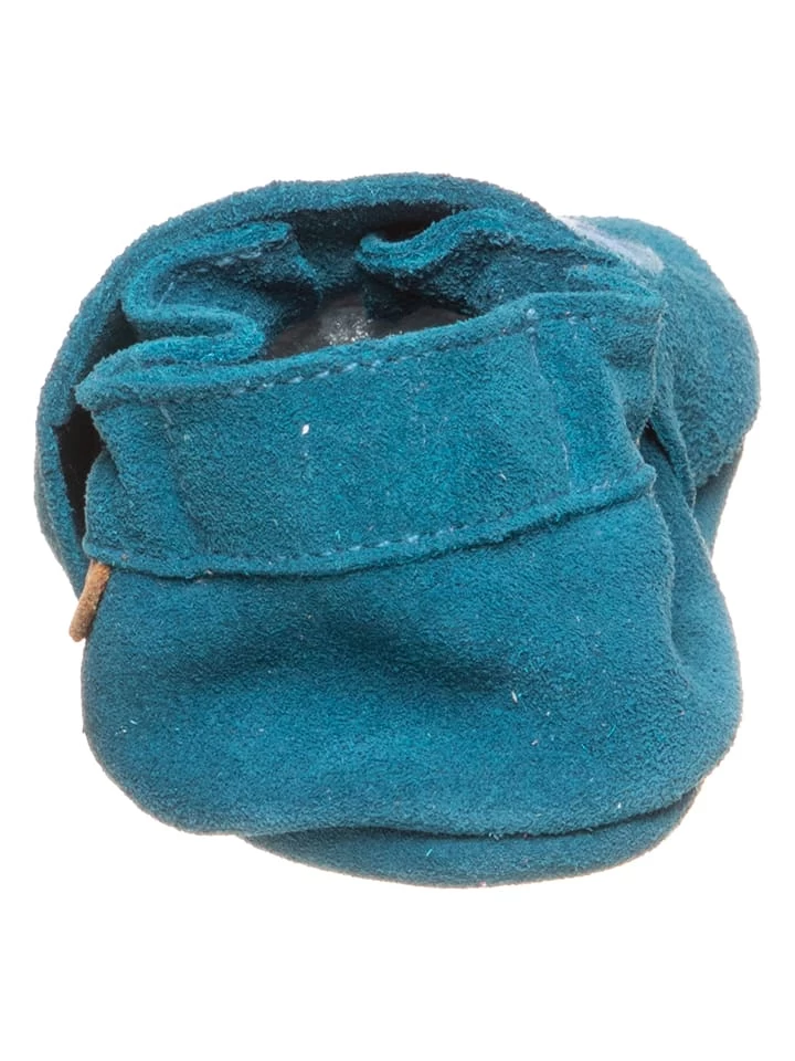 Leder-Krabbelschuhe In Blau 3 Leder-Krabbelschuhe In Blau – Bild 3