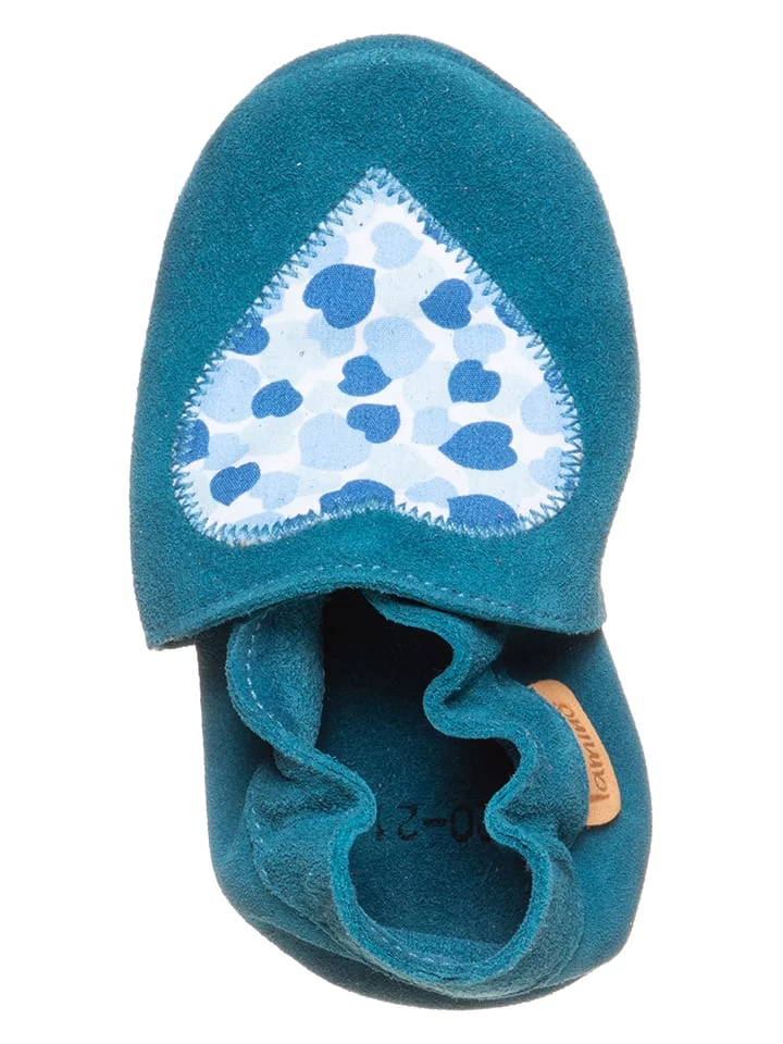 Leder-Krabbelschuhe In Blau 4 Leder-Krabbelschuhe In Blau – Bild 4