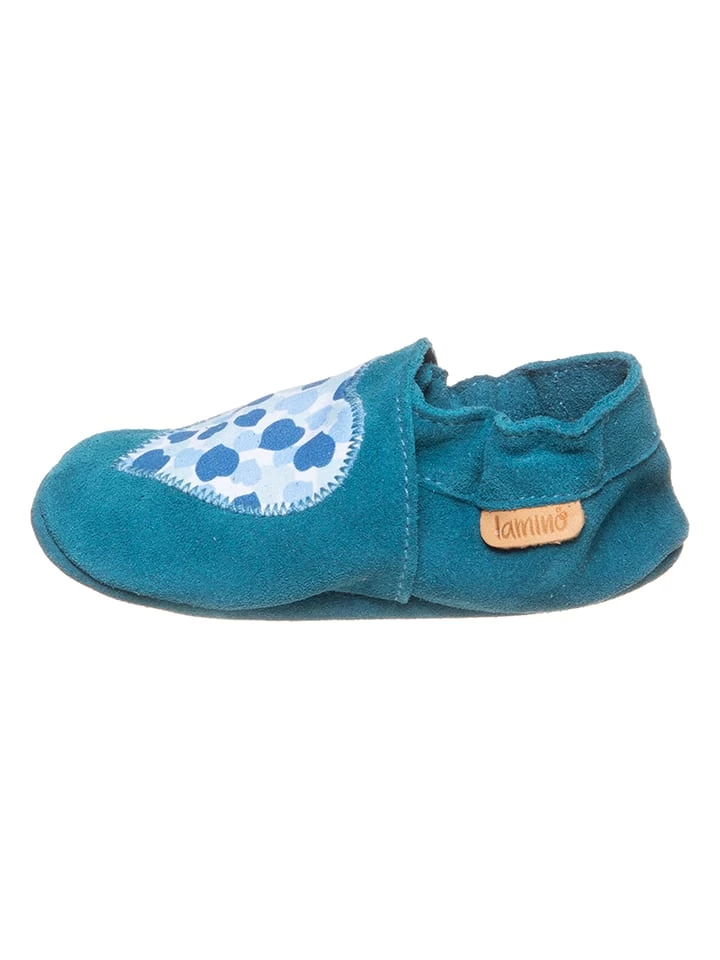 Leder-Krabbelschuhe In Blau 1 Leder-Krabbelschuhe In Blau