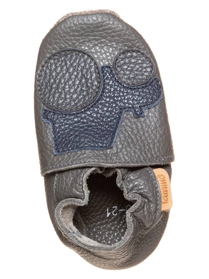 Leder-Krabbelschuhe In Grau 4 Leder-Krabbelschuhe In Grau – Bild 4